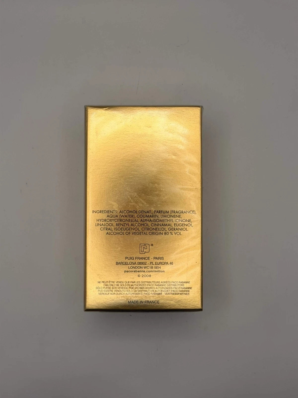 Paco Rabanne 1 Million Eau De Toilette Men 50ml Spray Original Fragrance