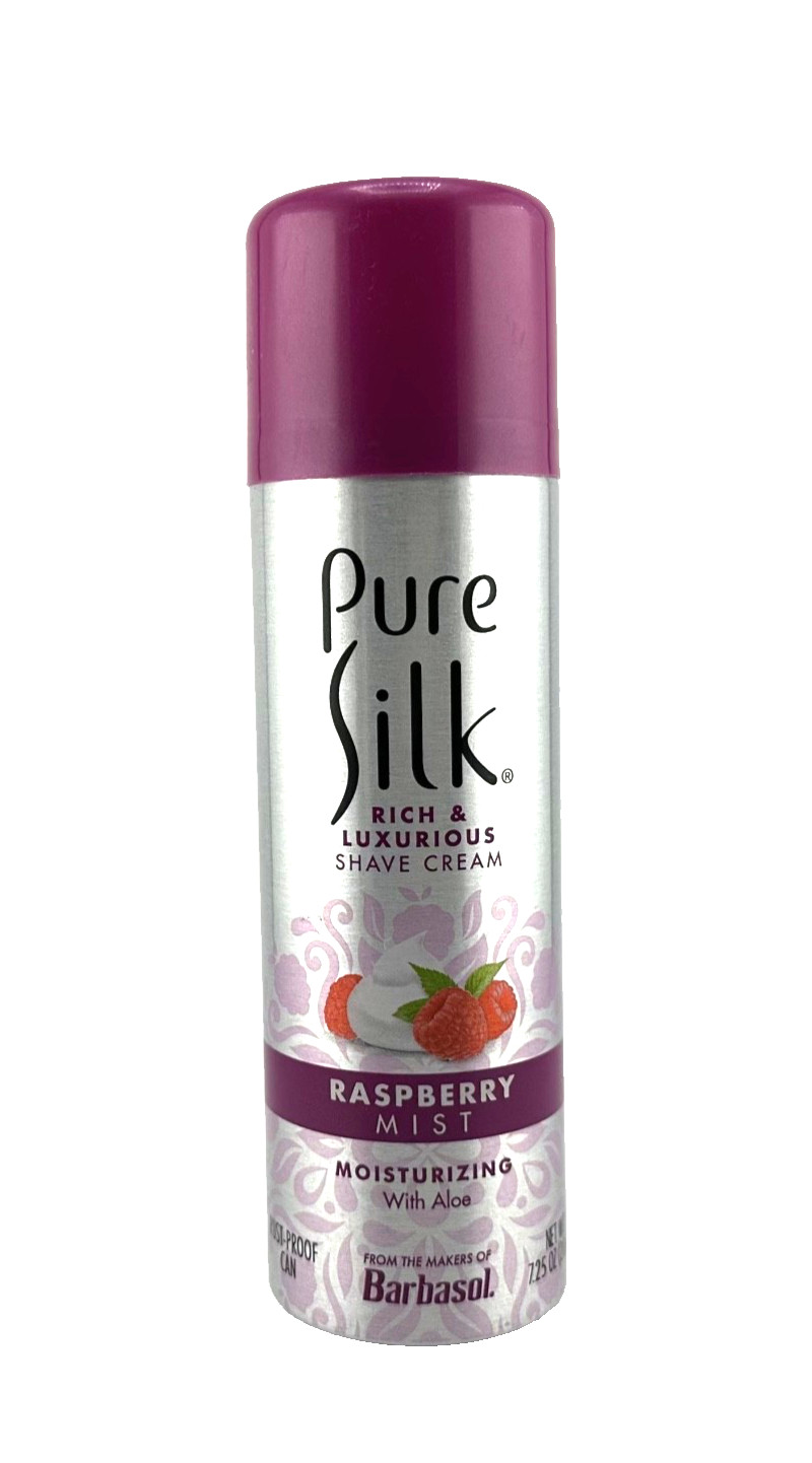 Pure Silk Raspberry Mist Spa Therapy Shaving Cream for Women – 7.25 oz (206g)