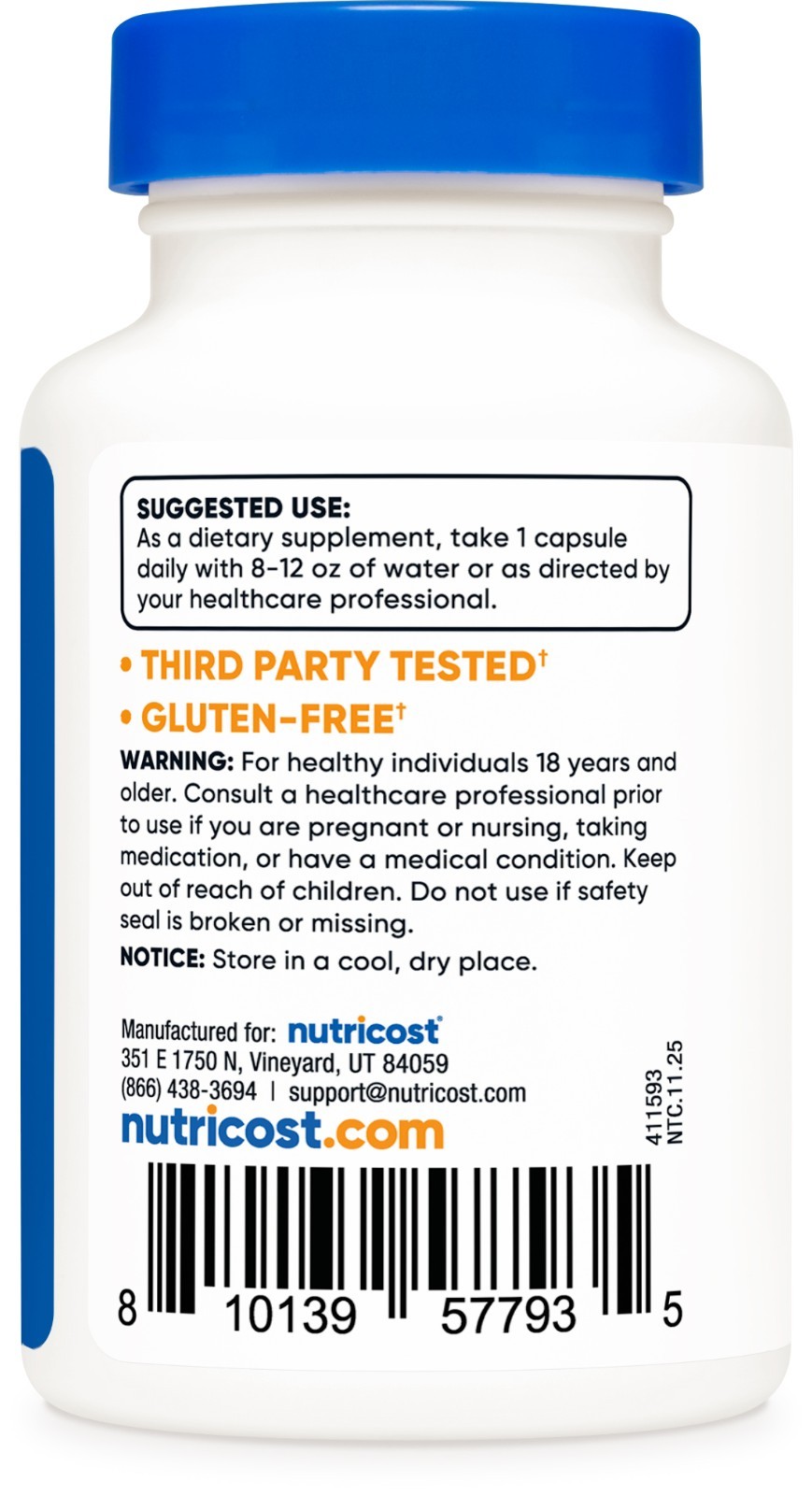 Nutricost Vegan Vitamin D3 (5,000 IU) 60 Capsules – Vegan Vitamin D Supplement