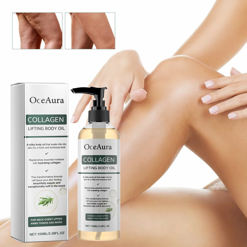 3X 100ml Collagen Firming Lifting Body Oil Skin Tightening Hydrating Massage Oil