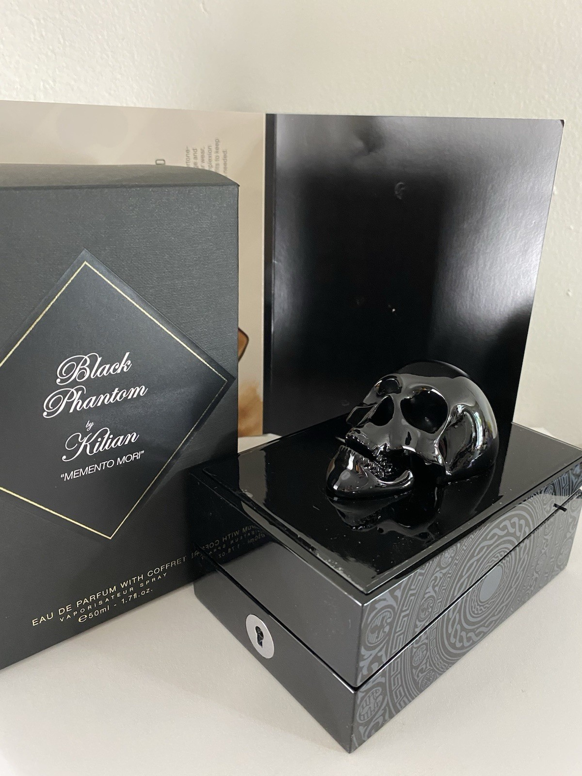 Kilian Black Phantom EDP With Coffret Vaporisateur Spray, MEMENTO MORI, 1.7 OZ