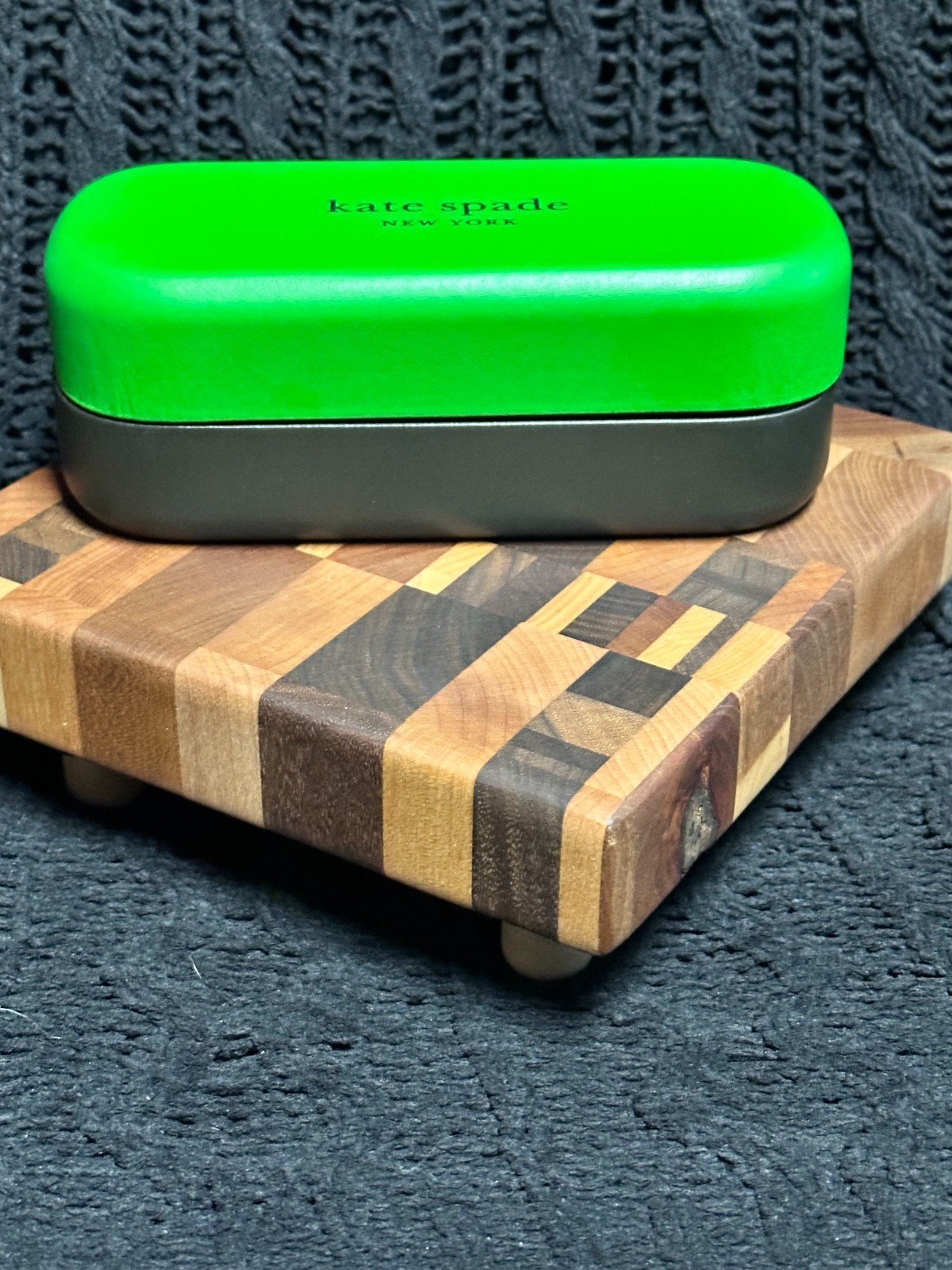 NEW Kate Spade Sunglasses / Eyeglasses Case – Green & Black – Case & Cloth NEW