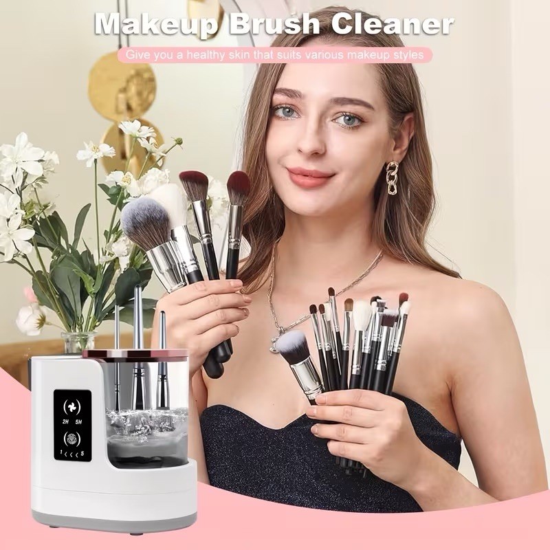 3 In 1 Electric Makeup Brush Cleaner Dryer USB Automatic Portable