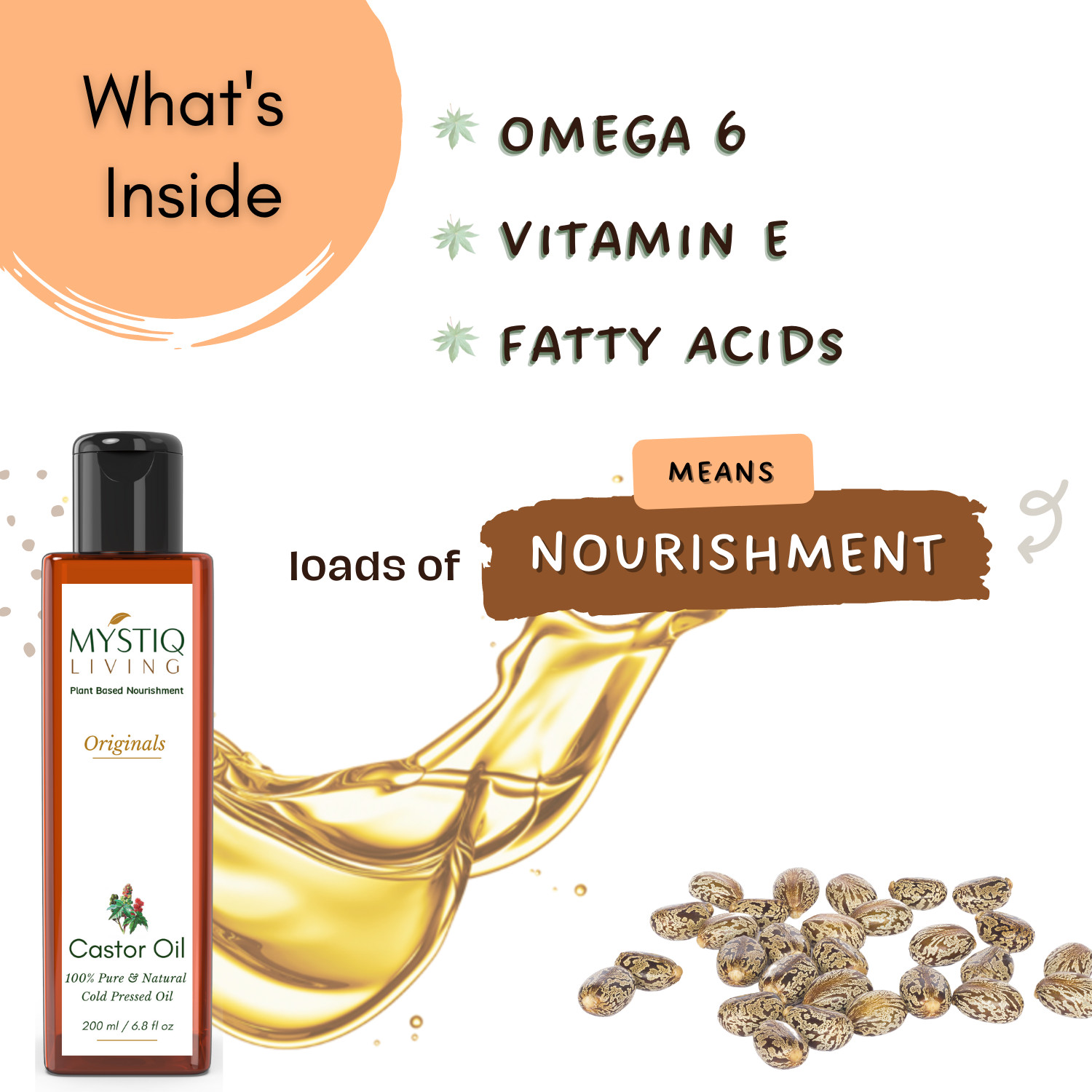 Mystiq Living Originals – Castor Oil – 200 ML