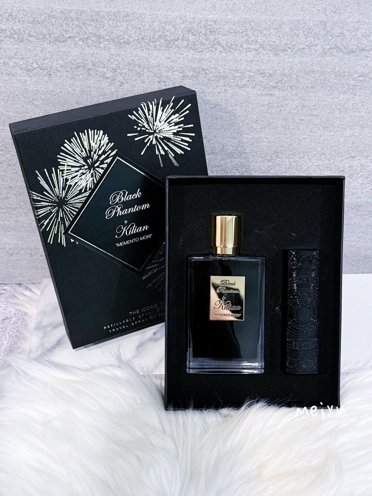 Kilian Black Phantom Memento Mori EDP Spray Icons Set, 1.7oz➕0.25oz， NIB Sealed