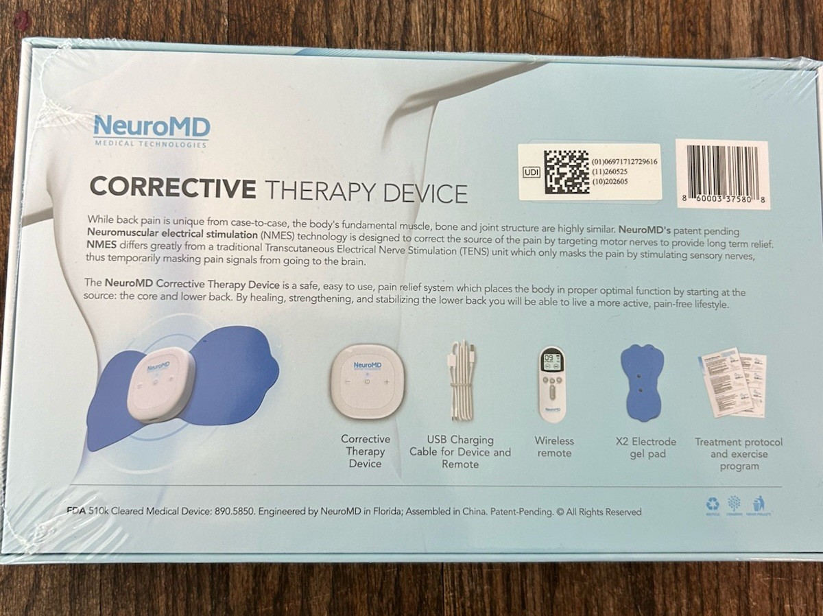 NeuroMD Corrective Therapy Device For Back Pain /Shoulder / Knee Relief – SEALED
