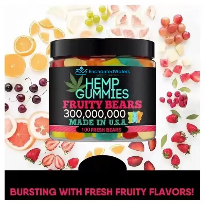 Hemp-Oil Gummies – Vegan – Pain, Sleep, Calm Anxiety Stress -Made in USA – 100ct