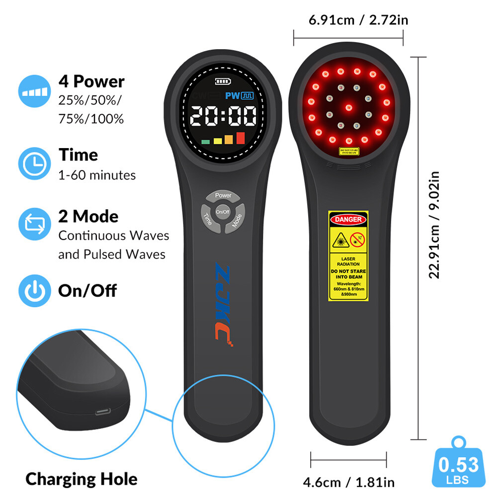 1760mW Class 3b/4 Cold Laser Therapy for Pain Relief Low Level Treatment Device