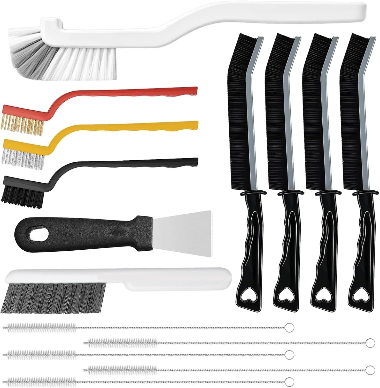 15-Piece Multifunctional Crevice Cleaning Brush Set for Home & Bathroom