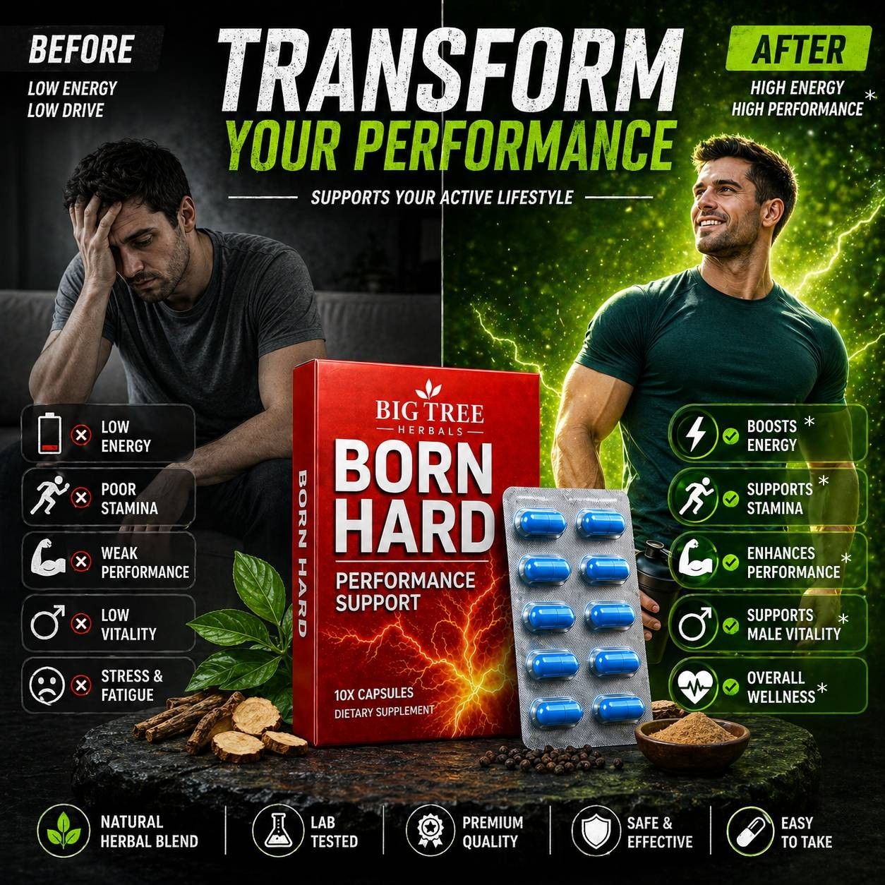 NEW . 10 Powerful Blue Capsules . Works In 10 Minutes. Guaranteed..