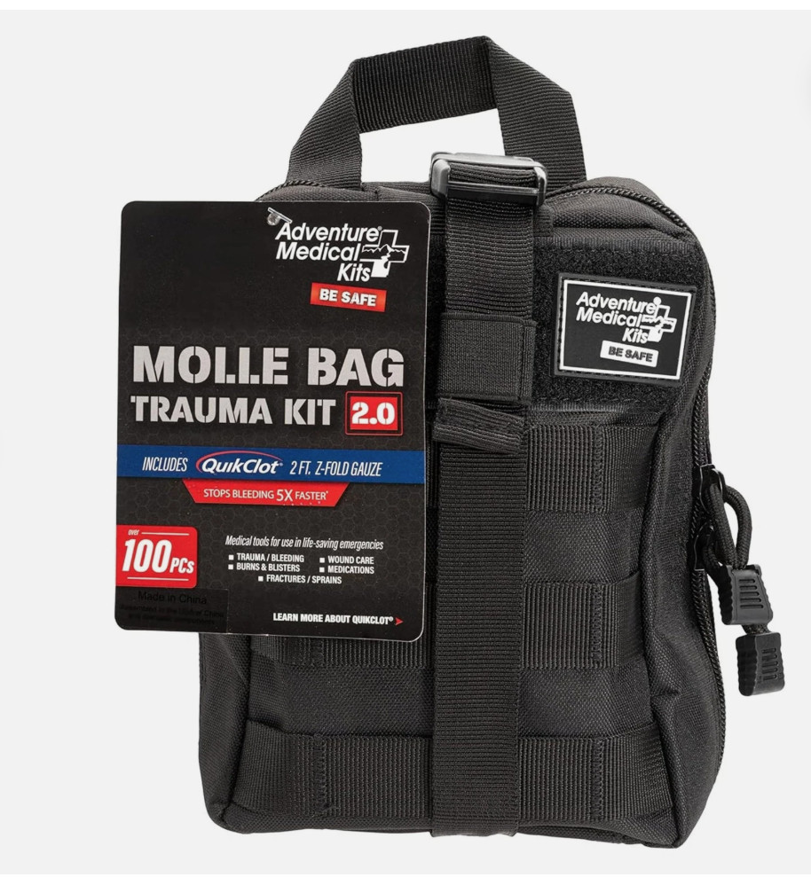 Adventure Medical Kits Molle Bag Trauma Kit 2.0 – Black