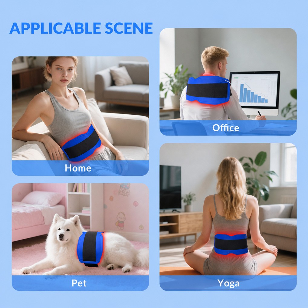 660nm 850nm 940nm Red Light Therapy Leg Waist Heating Pad Belt for Joints Pain