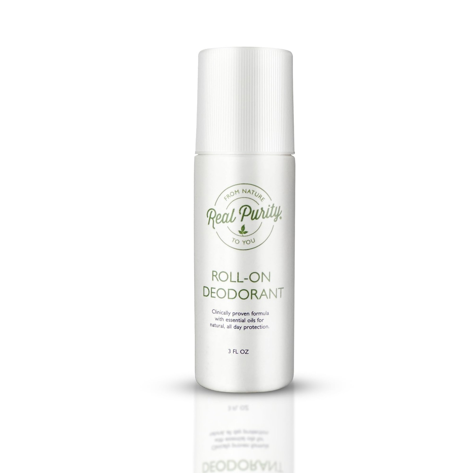 Real Purity Roll-On Natural Deodorant 3 Fl Oz (Pack of 1), No Color