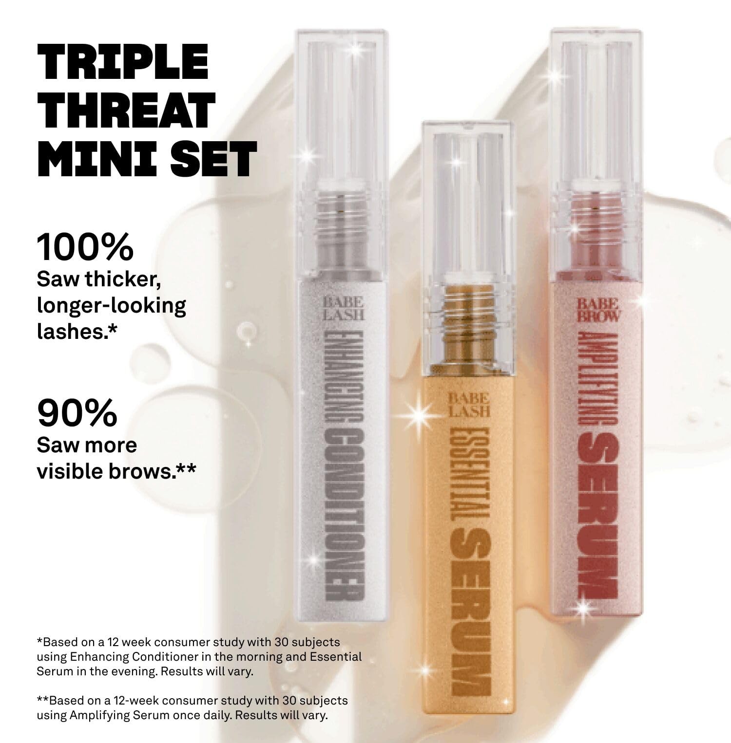 Babe Original Triple Threat Mini Set Includes Babe Lash Essential Serum