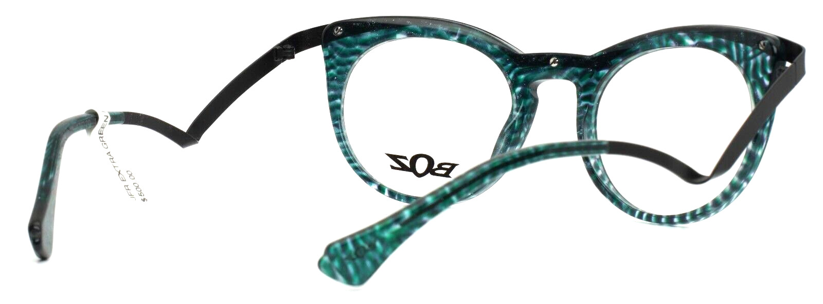 BOZ by JF REY Extra 4000 Green Black Womens Semi Cat Eye Eyeglasses 47-20-140