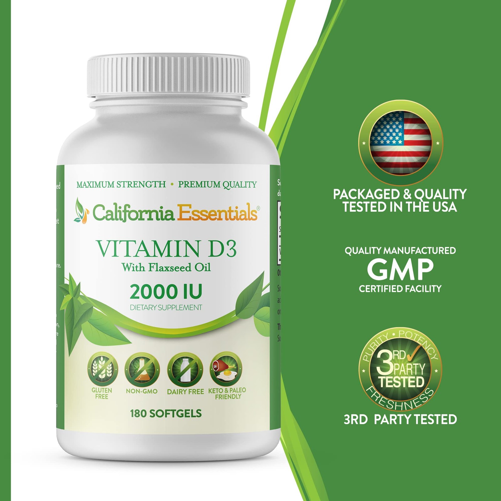 BOOST IMMUNITY & BONE HEALTH-VITAMIN D3 2,000iu SOFTGEL IN FLAXSEED OIL