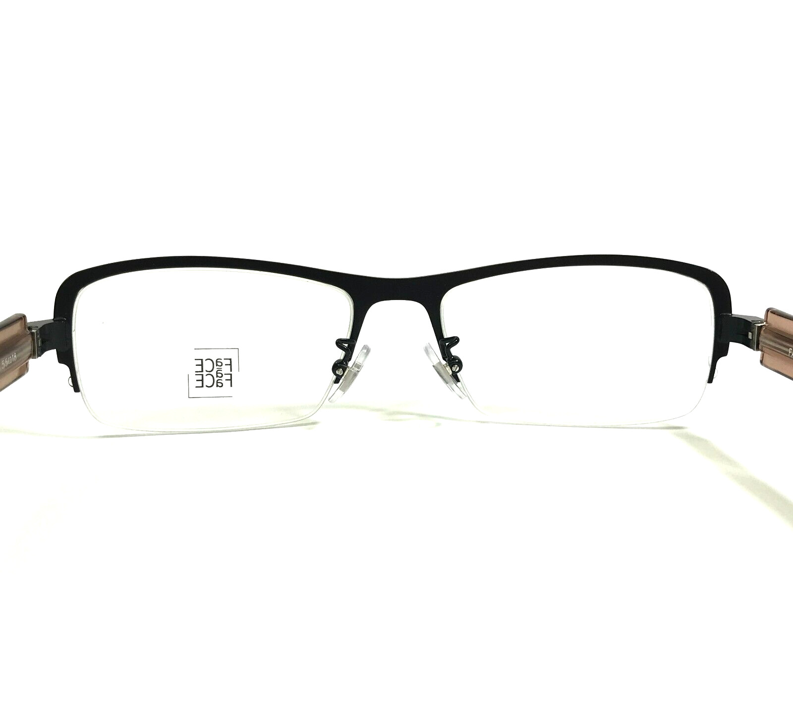 Face a Face Eyeglasses Frames Loris 1 9244 Black Brown Rectangle 55-18-135