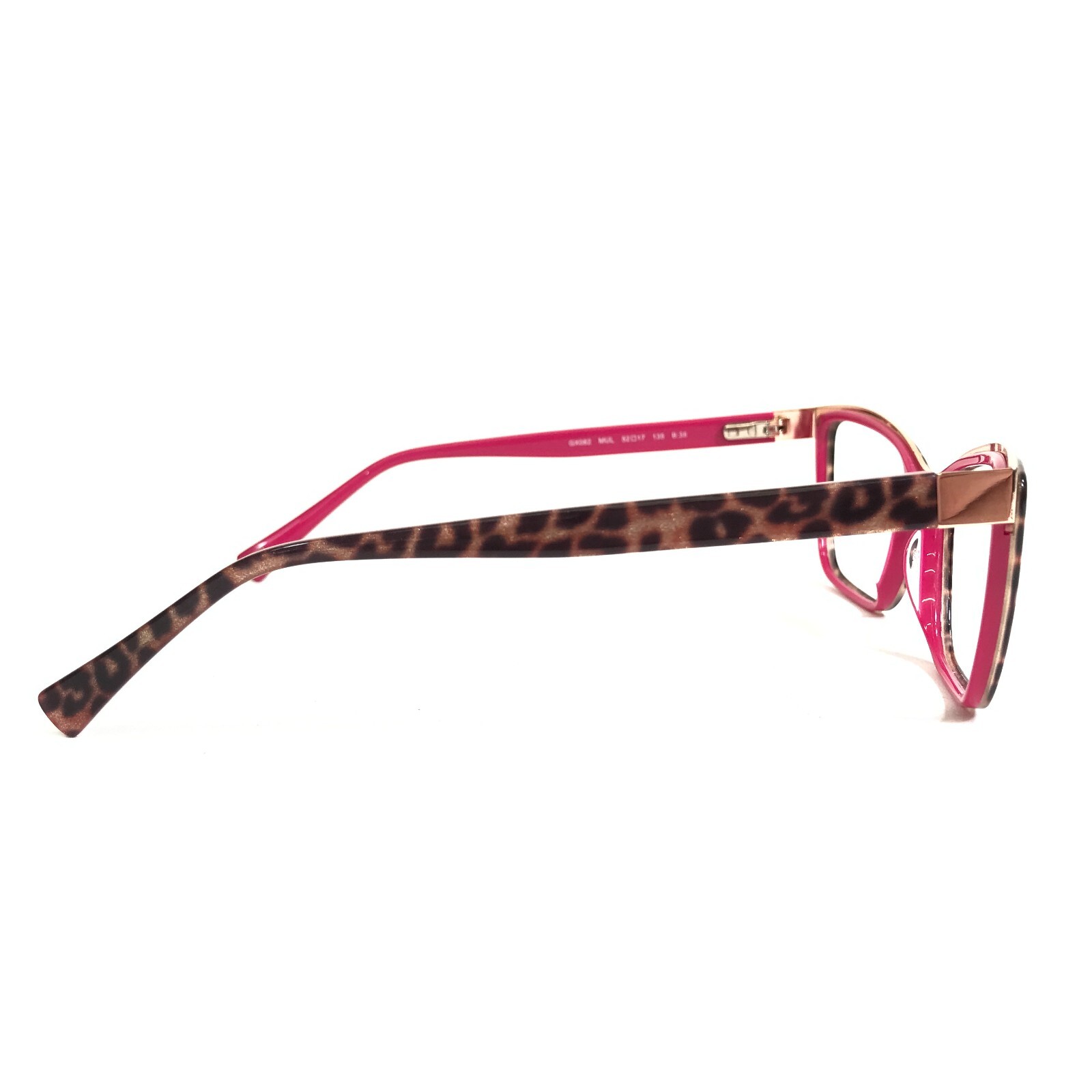Gwen Stefani Eyeglasses Frames GX082 MUL Brown Tortoise Pink Cat Eye 52-17-135