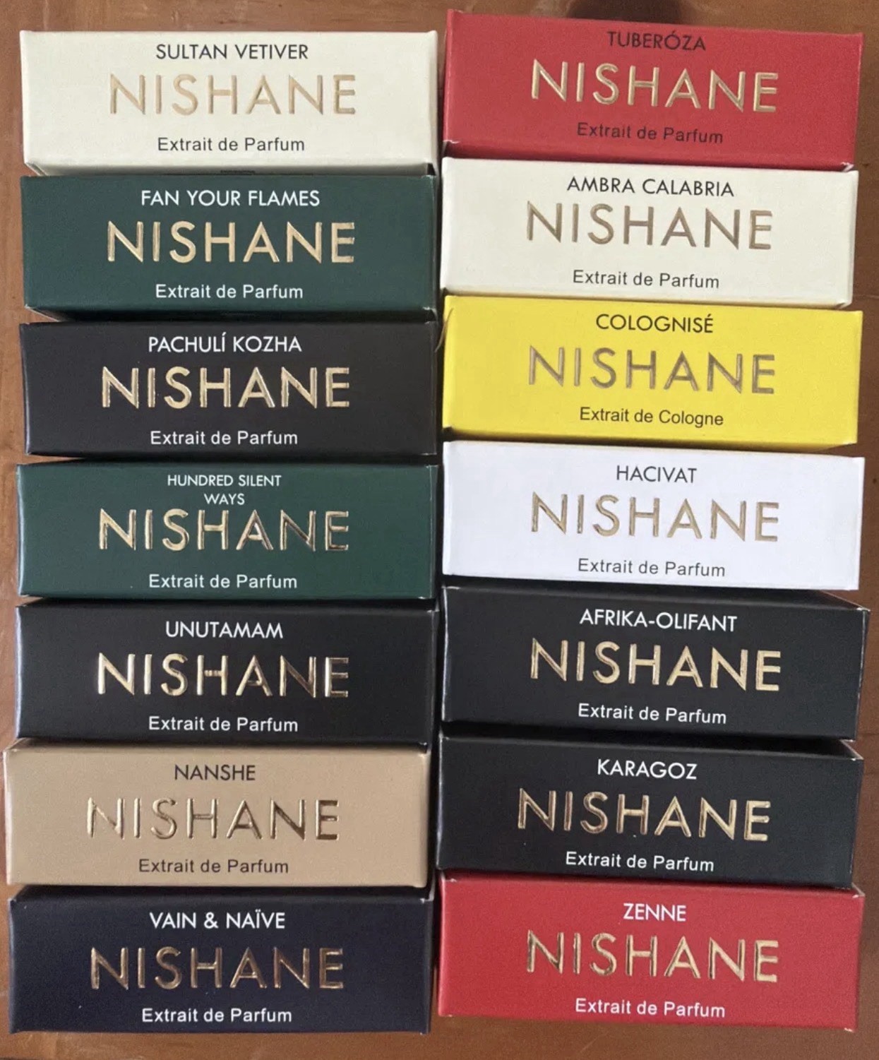 Nishane Extrait de Perfume Boxes 2ml Perfume Samples Set of 14 NEW in box