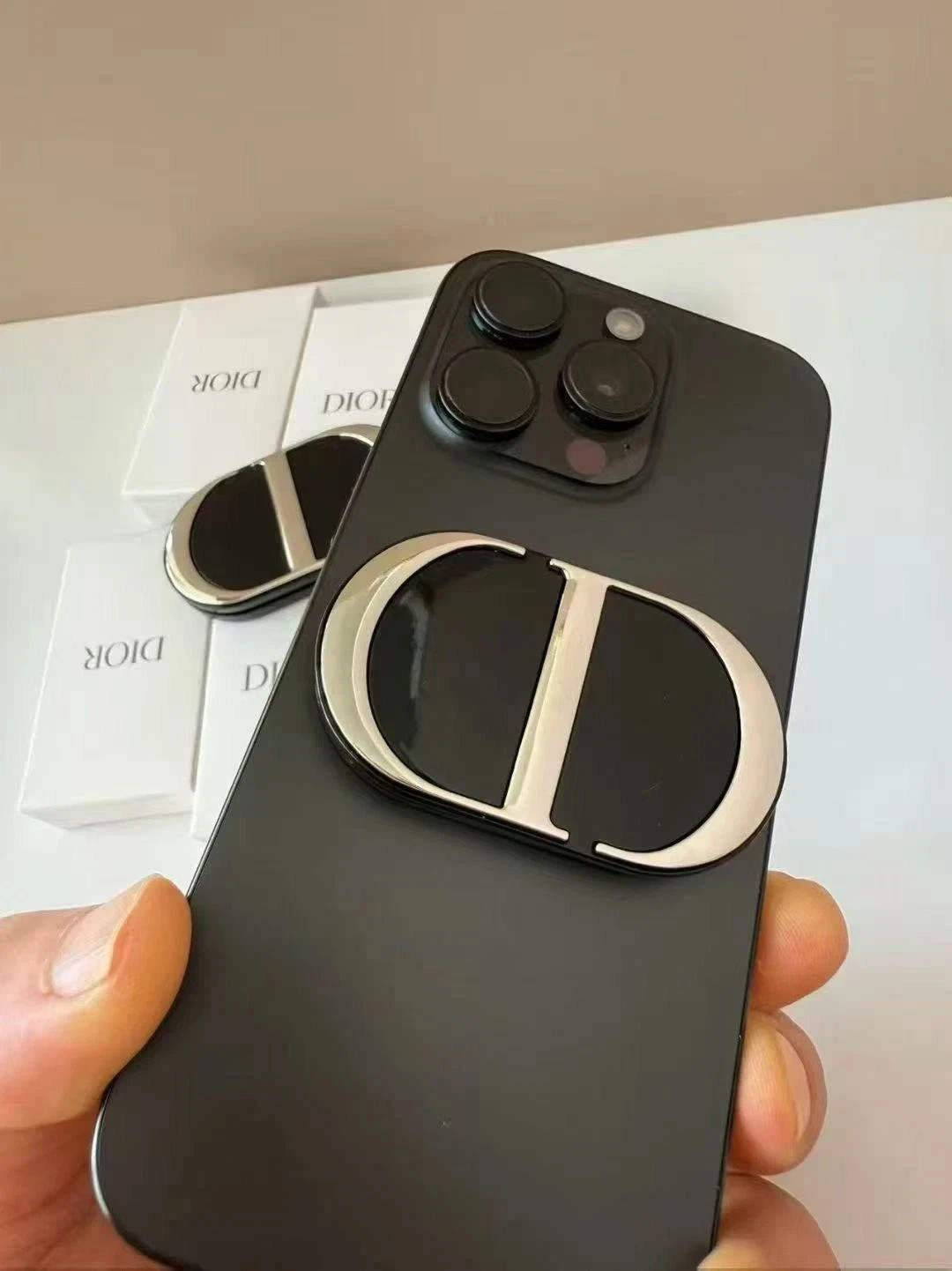 Dior New CD Logo Makeup Mirror with Phone Holder Stand Dual Mirror 3M 2026