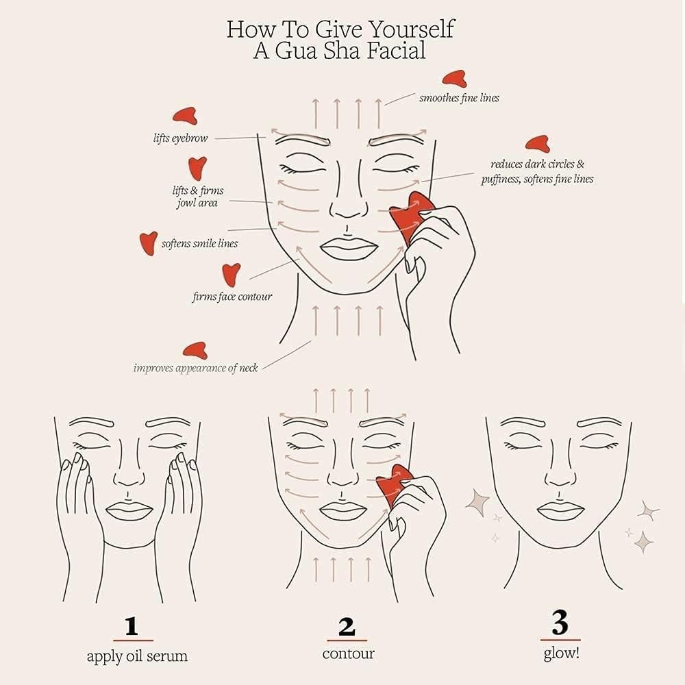 Gua Sha Jade Massage Tool: All-Natural Facial & Body Treatment for Ageless Skin