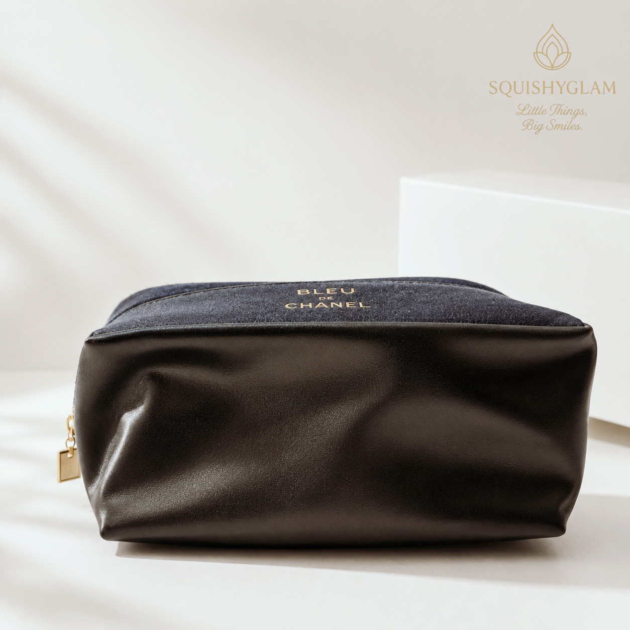 Bleu De Chanel Parfums VIP Toiletry Dopp Kit Navy Gold Zipper GWP New