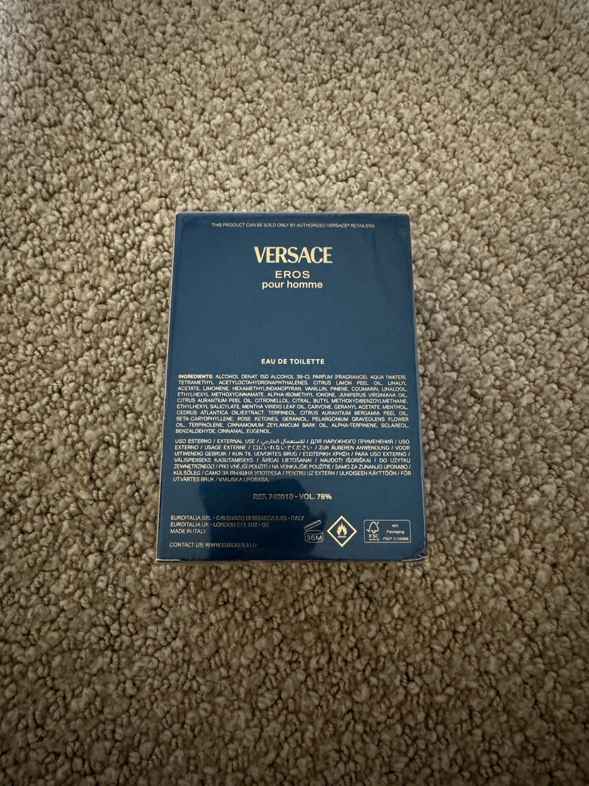 Versace Eros pour homme Eau de Toilette Cologne 3.4 US fl oz