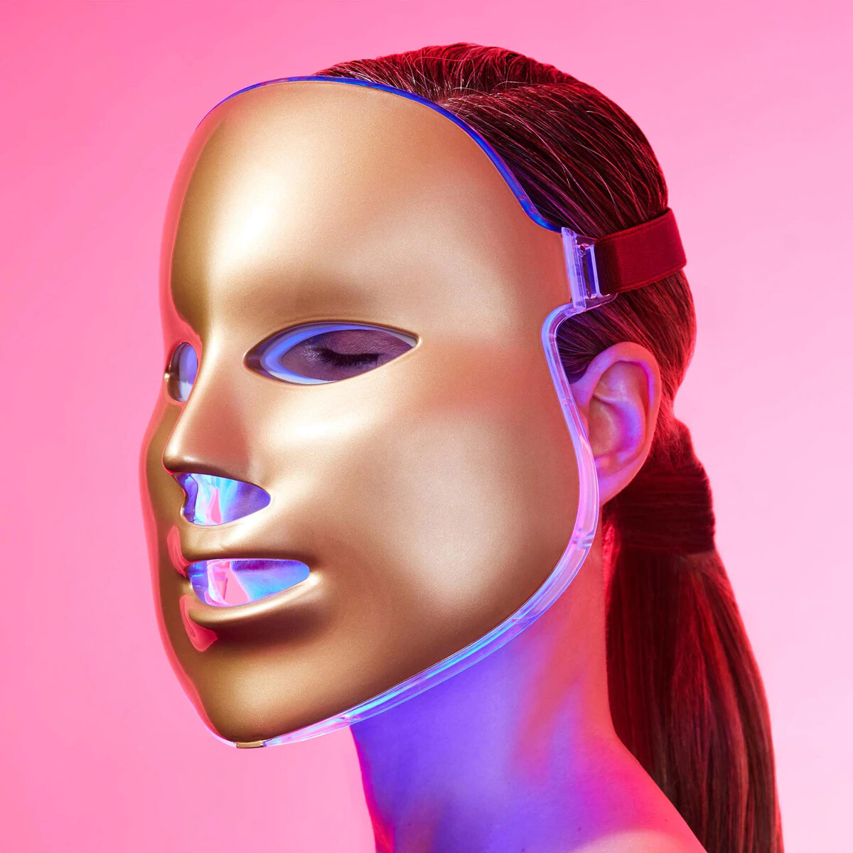 MZ Skin LED Light Therapy Golden Facial Treatment Device Home Spa Luxury – New