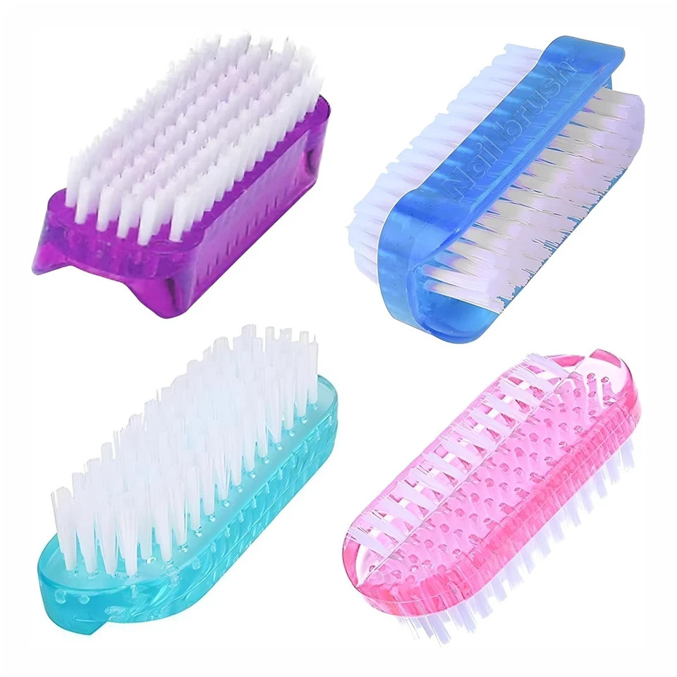 4PCS Double Sided Nail Cleaning Brush Fingernail Hand Scrub Brush Set