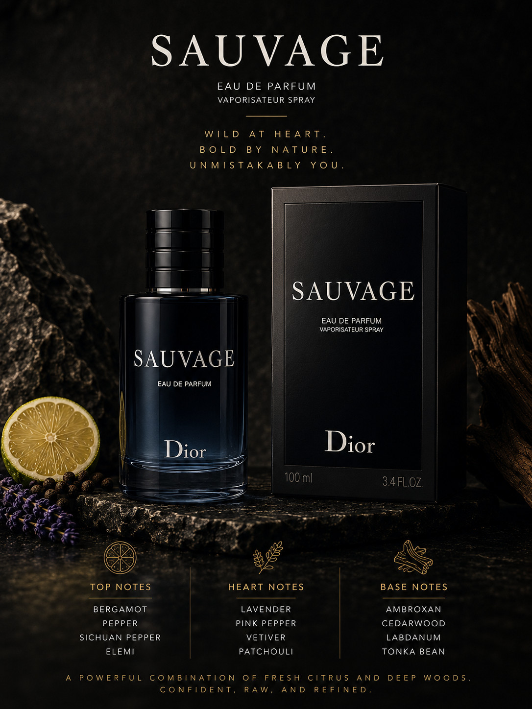 Sauvage Dior Eau De Parfum 3.4fl oz