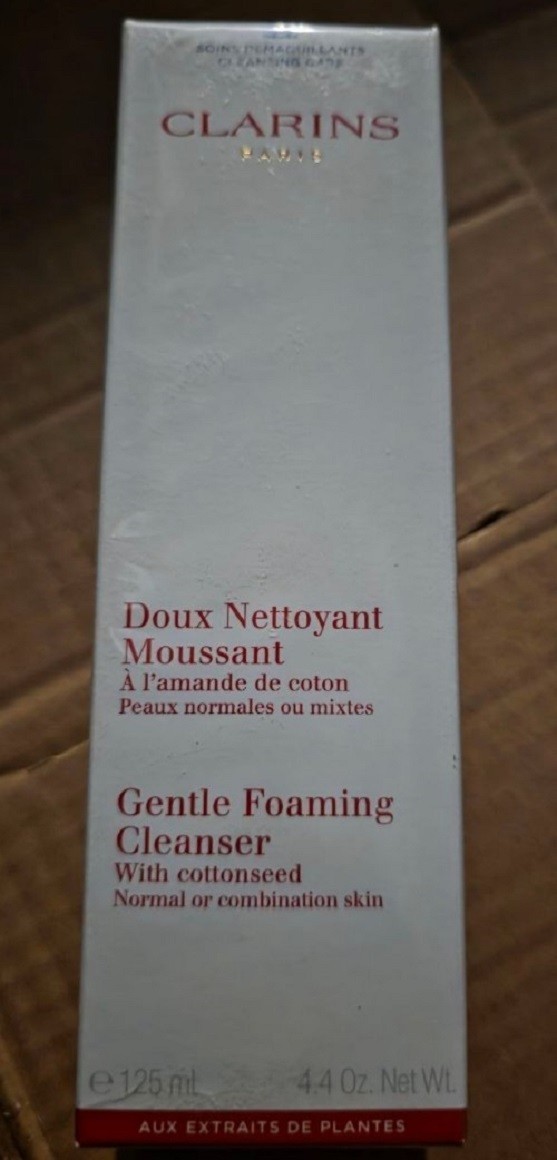 Clarins Gentle Foaming Cleanser with Cottonseed Normal to Combination Skin 4.4Oz