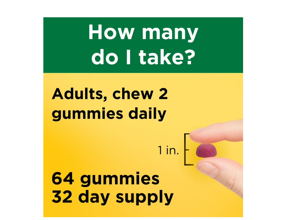 2 PACK High Absorption Magnesium Citrate 200 Mg per Serving Gummies, 64 Count