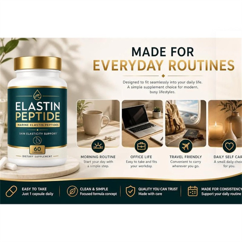 2PCS NEW Elastin Peptide Skin Tightening Supplement, Skin Elasticity, 60 Count