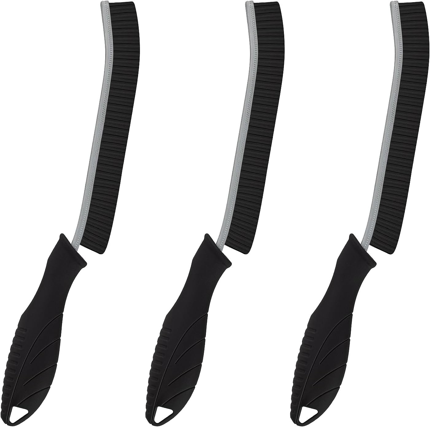 Ergonomic 3-Pc Hard Bristle Cleaning Brushes – Ideal for Grout and Tight Spaces