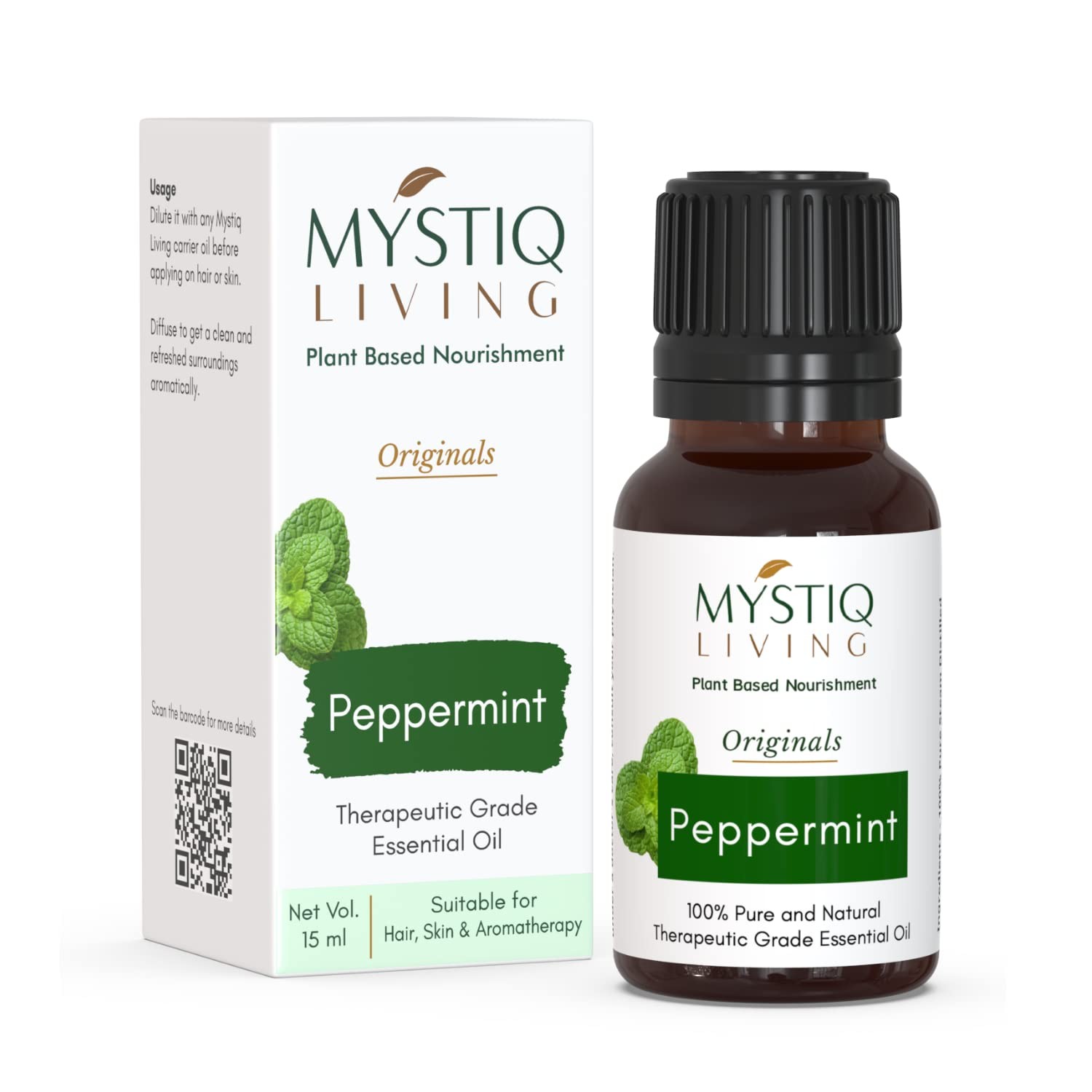 Mystiq Living Peppermint Essential Oil 15ml