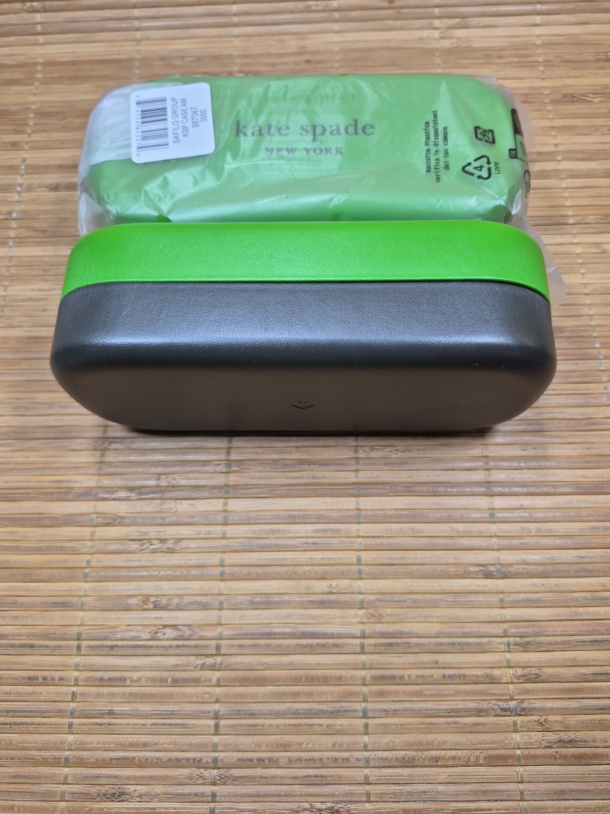 (2) Brand New Kate Spade Green & Black Glasses or Sunglasses Clamshell Case ~New
