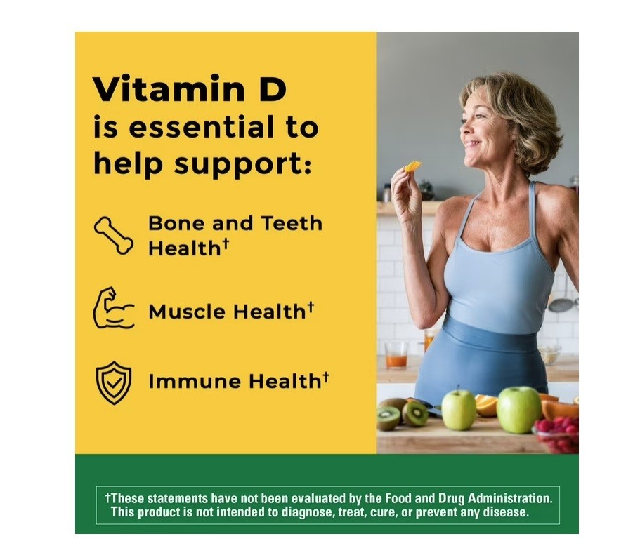 2 PACK Extra Strength Vitamin D3 5000 IU (125 Mcg) per Serving Gummies, 90 Count