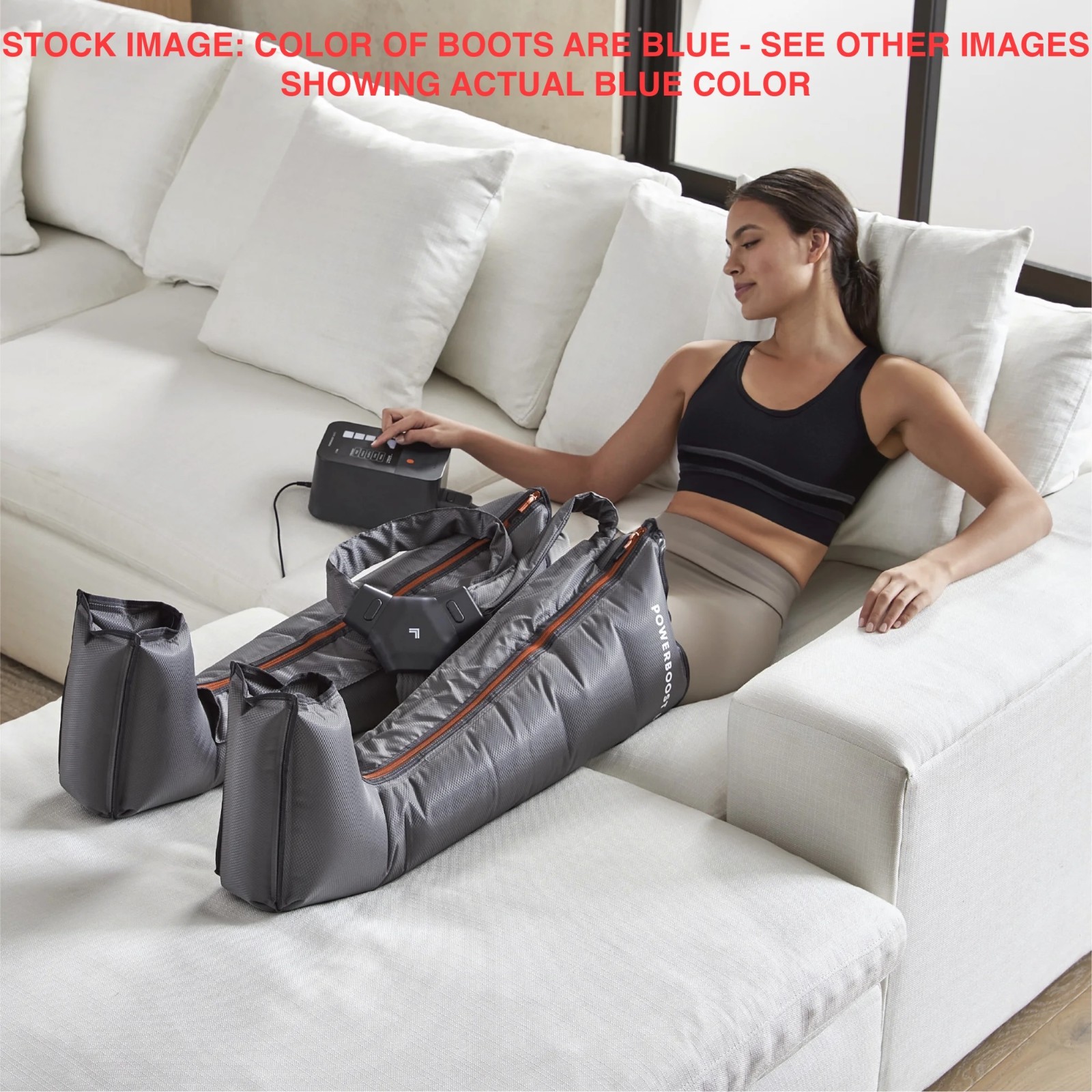Sharper Image PowerBoost Air Compression Boots Leg Massager Small-Medium