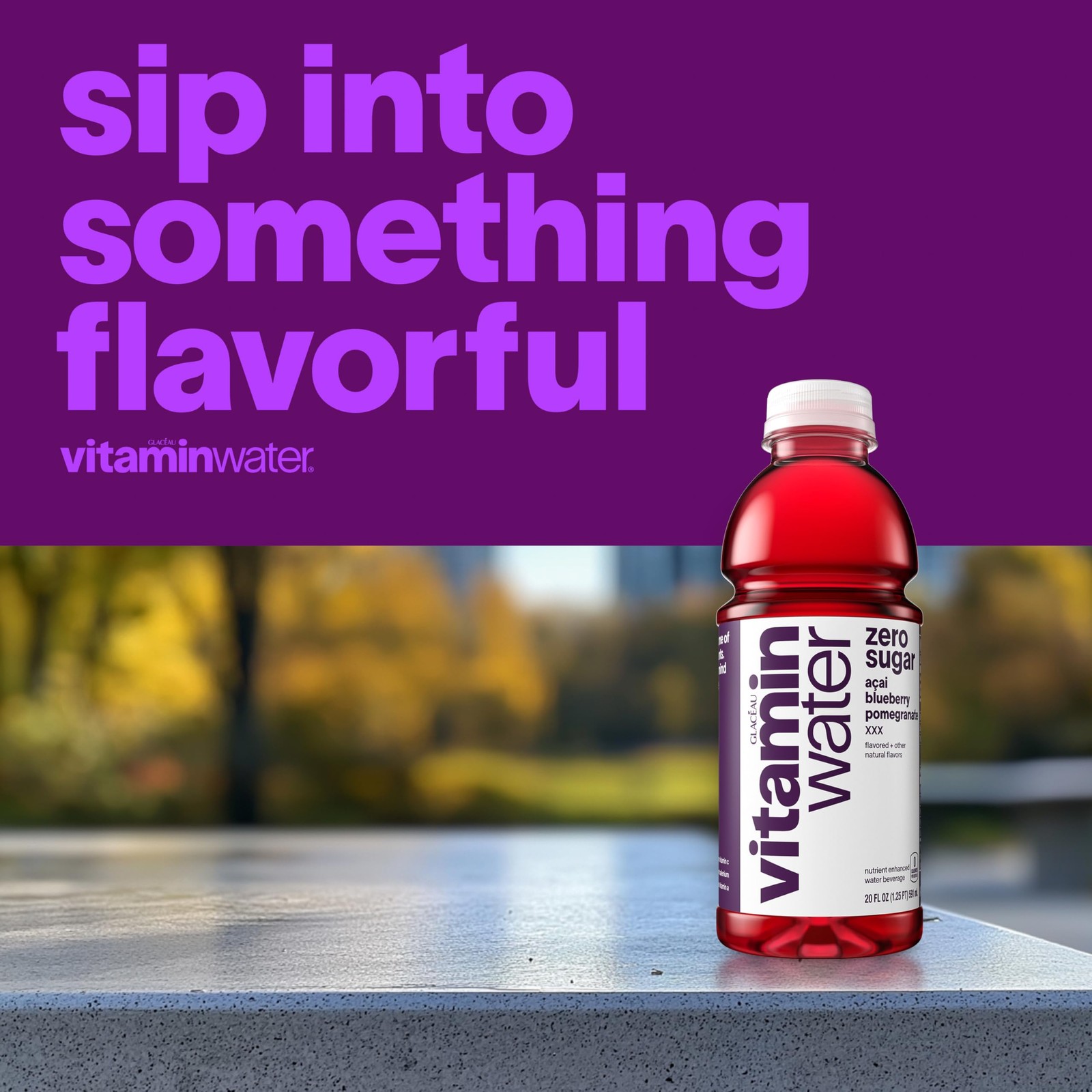 vitaminwater XXX Acai-Blueberry-Pomegranate Zero 20.05 Fl Oz (Pack of 12)