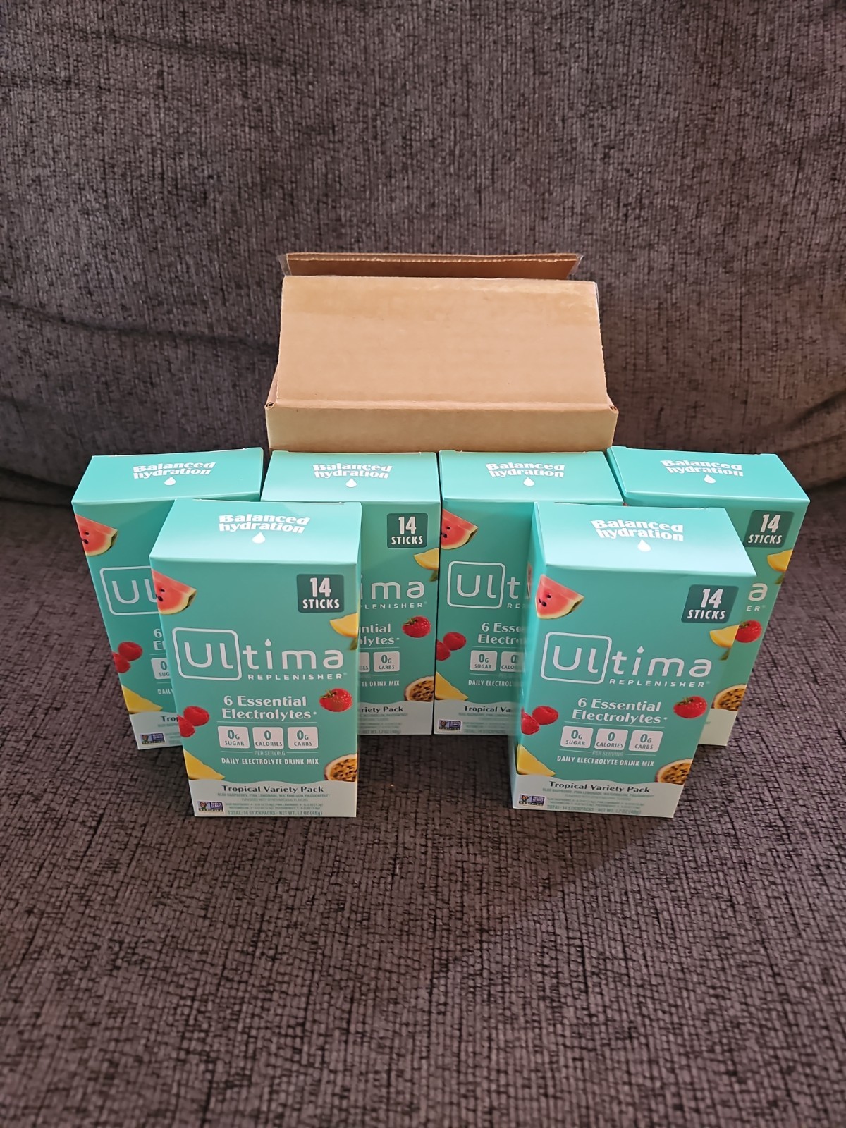 Lot Of 6 Ultima Replenisher Electrolyte Drink Mix Tropical Variety Sugar Free