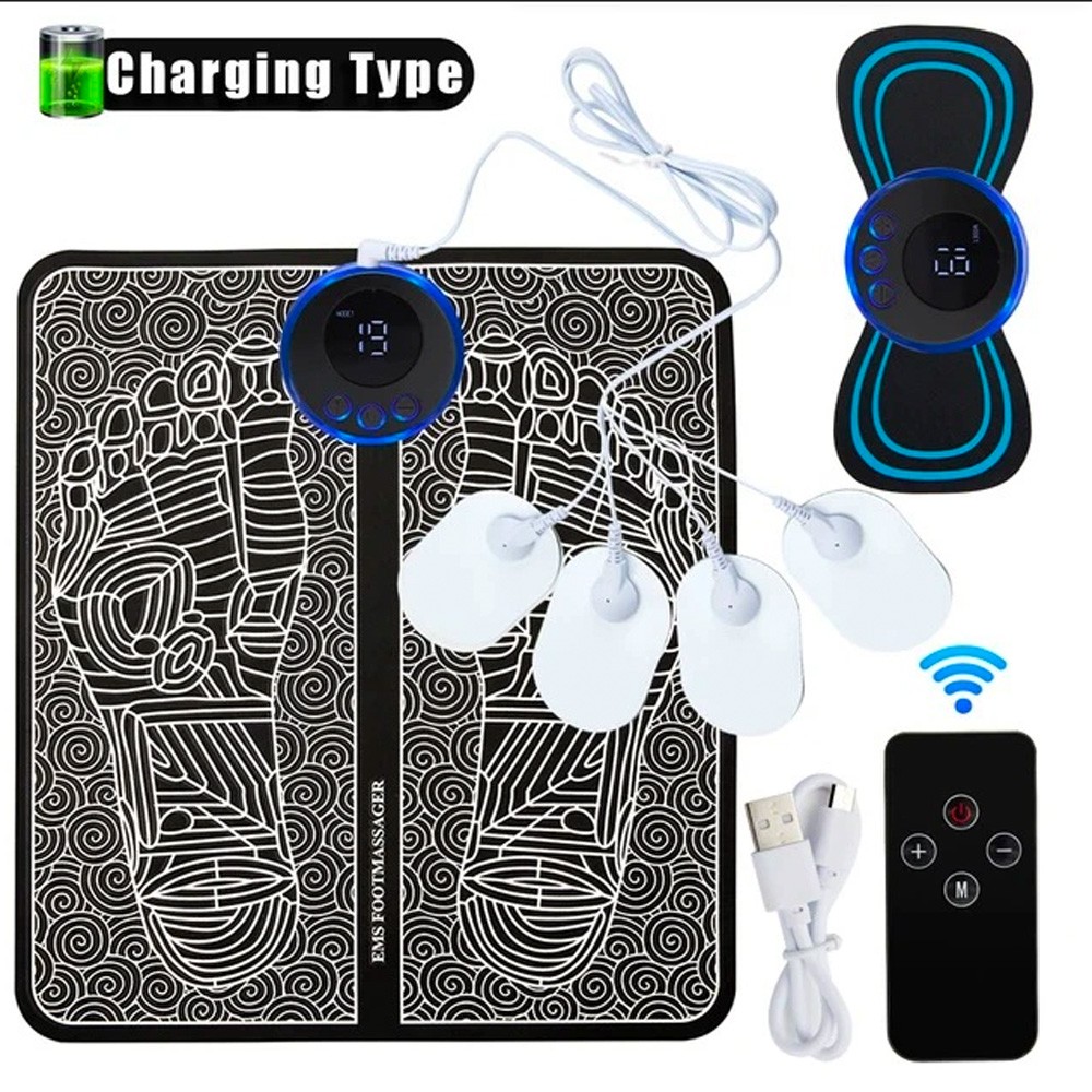 EMS Foot Massager with Remote Control, Pain-Relief for Feet Neuropathic Relief