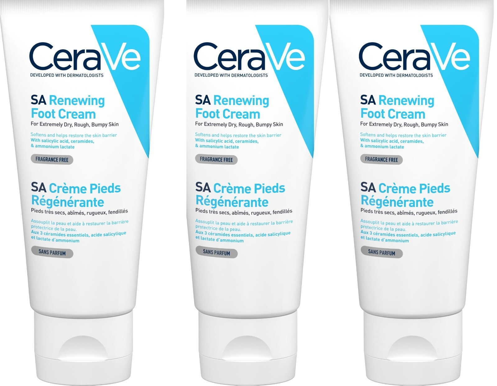 CeraVe Renewing Foot Cream for Dry Rough Skin with Salicylic Acid 3 FL oz