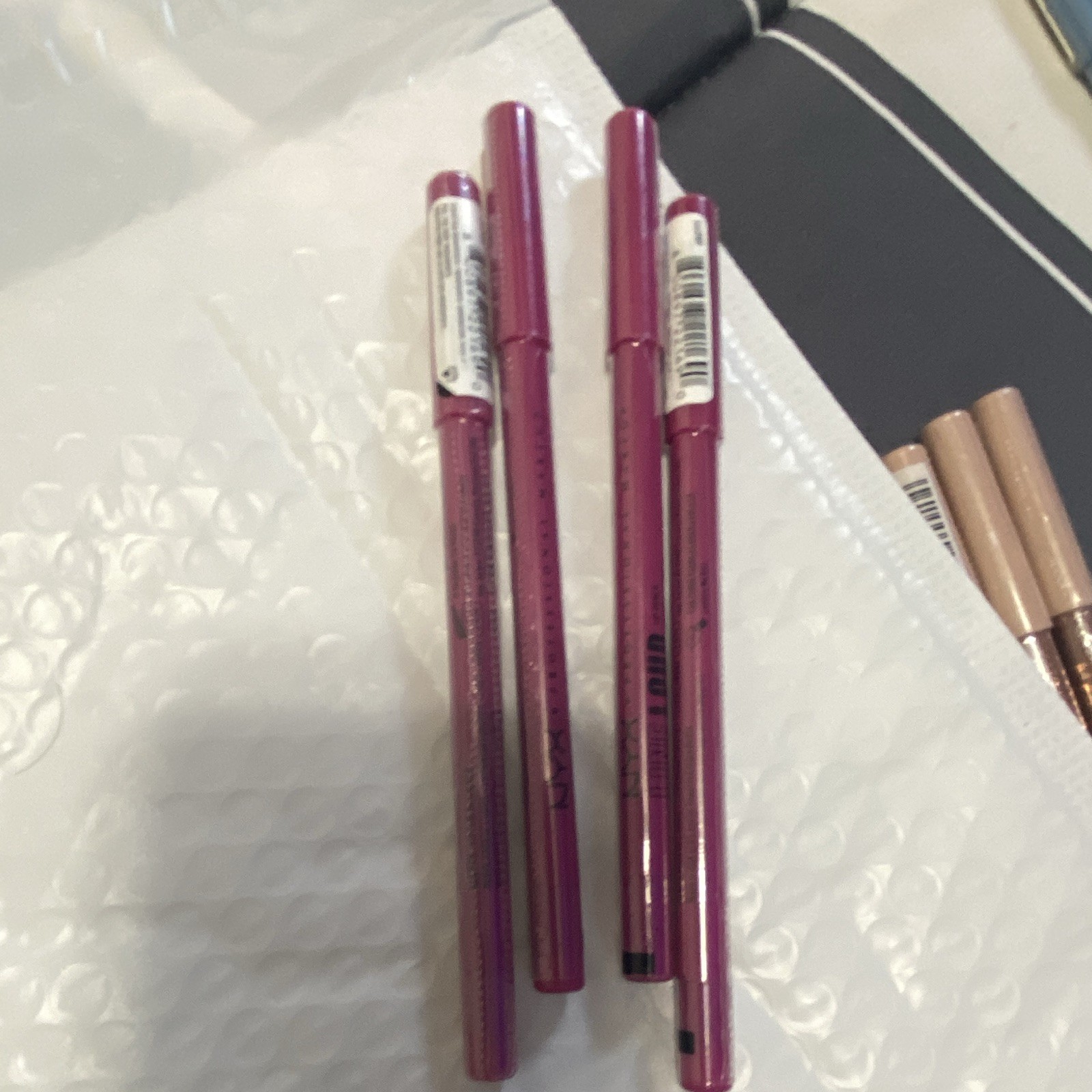 NYX Lip Liner Pencil Mixed Lot, Mauve/Plum Purple Shades, Full Size