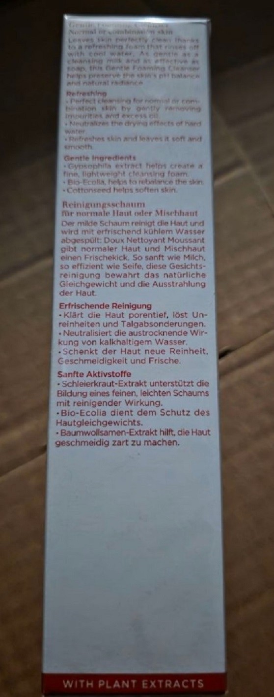 Clarins Gentle Foaming Cleanser with Cottonseed Normal to Combination Skin 4.4Oz