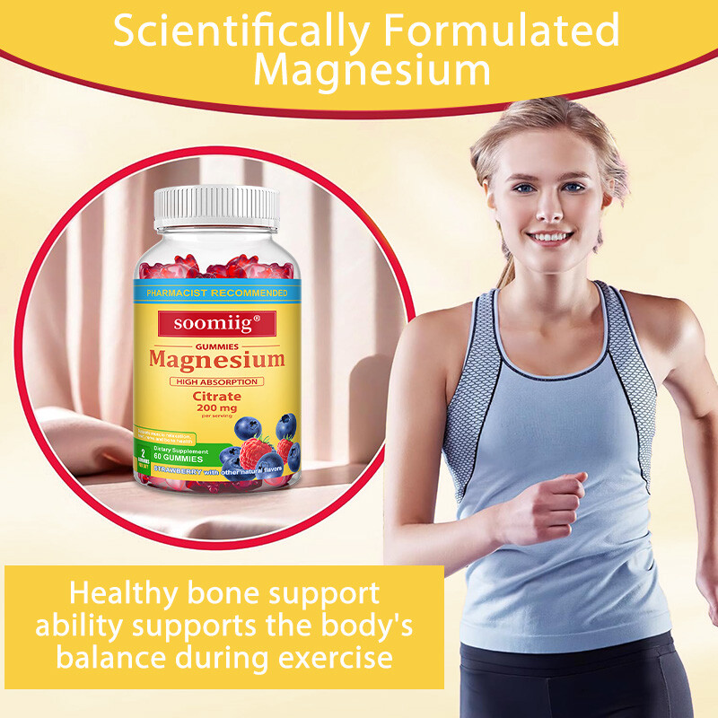 Magnesium GUMMIES HIGH ABSORPTION Citrate 200 mg per serving