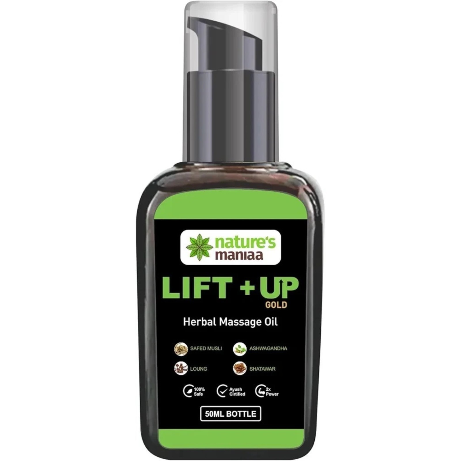 Lift Up Gold Men Herbal Massage Oil XXXL Size Stamina Strength Enhancement 50ML