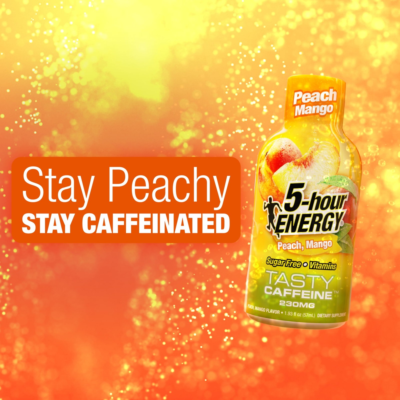 5-hour ENERGY Shot Extra Strength Peach Mango Energy Drinks 1.93 oz 15 Count