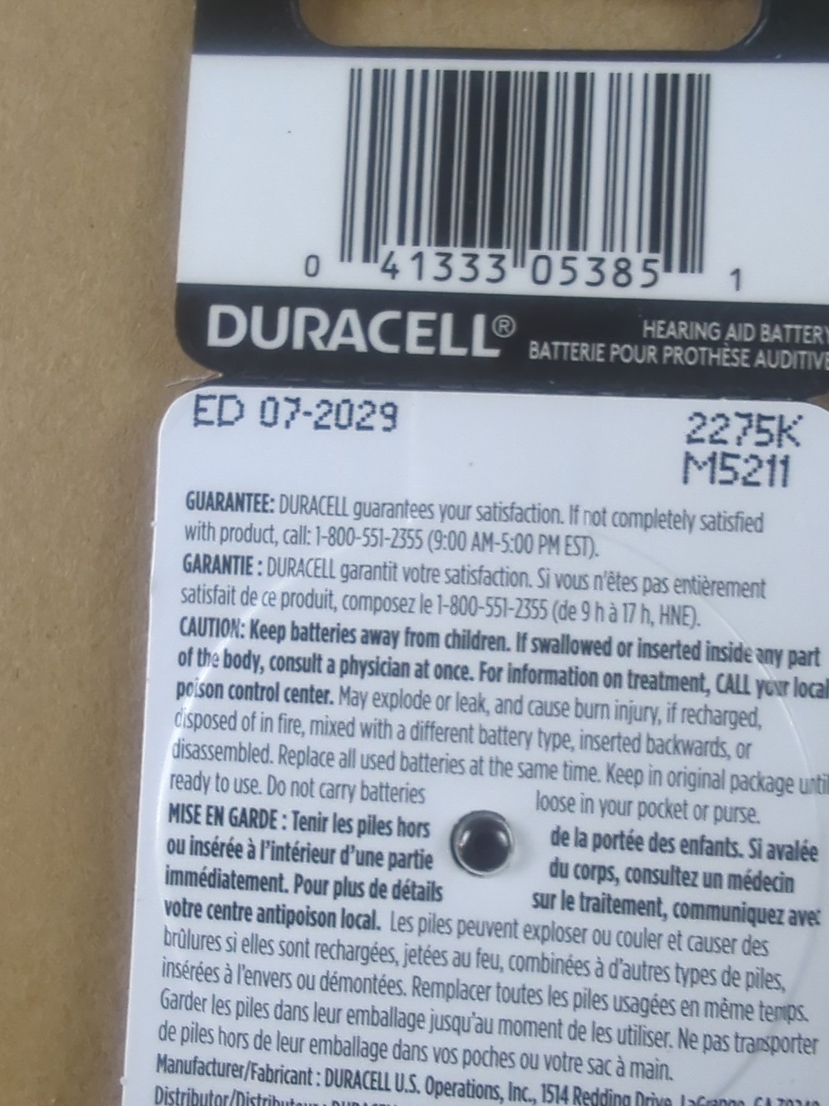 Duracell Hearing Aid Size 312 Batteries, 32 Count Exp. Date Is 7/2029