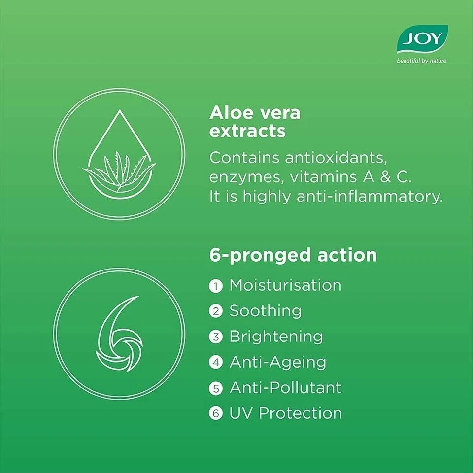 Joy Pure Aloe Vera Multi Benefit Skin Cream 200ml Each Set Of 2