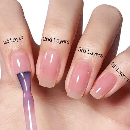 Gel Nail Polish Nude Pink Gel Polish Sheer Neutral Color Jelly Gels Sheer Pink